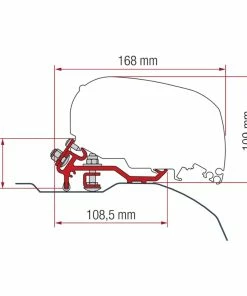 Fiamma F80 Ducato Jumper Relay Boxer After 2006 High Roof H2 Awning Bracket Kit