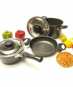 Reimo 5 Piece Camping And Campervan Pots And Pans