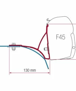 Fiamma F45s Awning Bracket Ducato Boxer Relay H2 L2/ L3/ L4 Campervan With Roof Bars