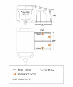 Vango Balletto Air Elements Shield Caravan Awning 26 Vango Balletto Air Elements Shield Caravan Awning -Camping Shop Store Air shield 260 dimensions 46386.1674661664