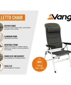 Vango Balletto Tall Camping Chair 17 Vango Balletto Tall Camping Chair -Camping Shop Store Balletto Chair Heather Grey Features 56650.1675769559