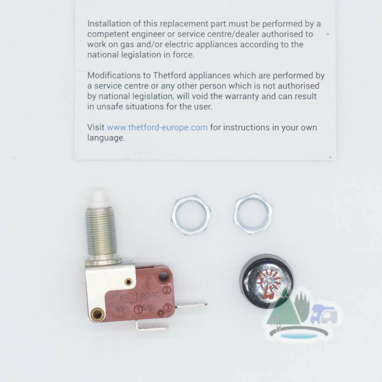 Thetford Spare - Ignition Switch Button With Fixing Nuts - SSPA0384 7 Thetford Spare - Ignition Switch Button With Fixing Nuts - SSPA0384 - Image 5