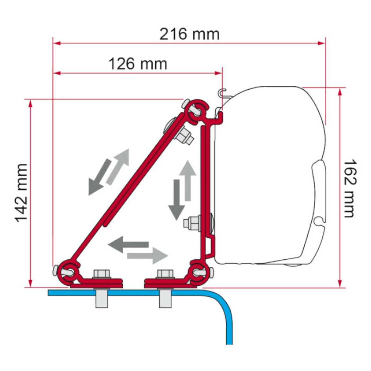 Fiamma F45 Multi Kit Awning Bracket 3 Fiamma F45 Multi Kit Awning Bracket