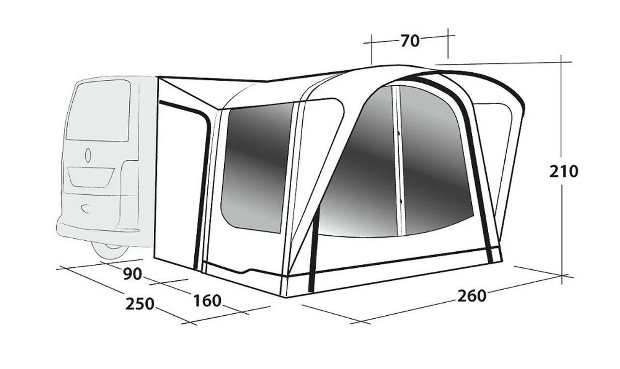 Outwell Newburg 160 Air Drive Away Awning 5 Outwell Newburg 160 Air Drive Away Awning - Image 3