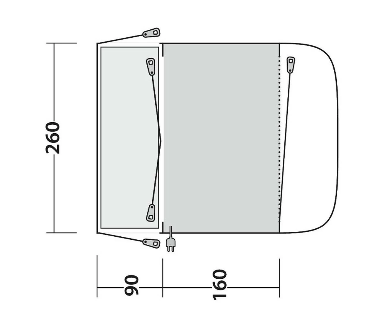 Outwell Newburg 160 Drive Away Awning 8 Outwell Newburg 160 Drive Away Awning - Image 6