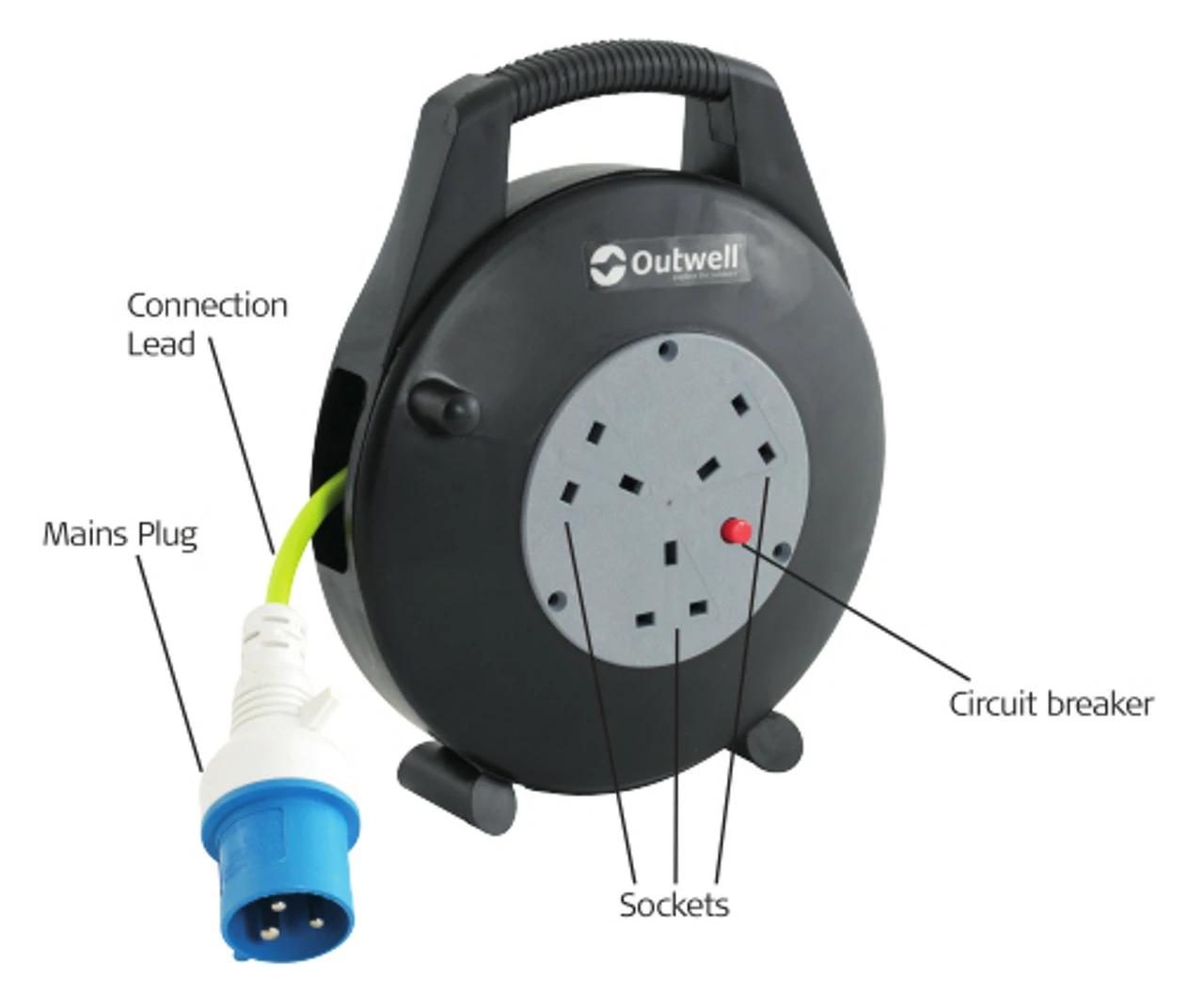 Outwell Apus Mains Camping 3 Way Hook Up Roller Kit 4 Outwell Apus Mains Camping 3 Way Hook Up Roller Kit - Image 2