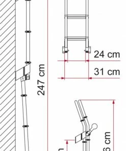 Fiamma Deluxe 8 Exterior Campervan & Motorhome Ladder 7 Fiamma Deluxe 8 Exterior Campervan & Motorhome Ladder -Camping Shop Store deluxe 3 27732.1484233785