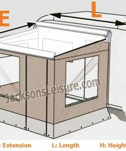 Dometic Motorhome & Caravan Perfect Roof Camp Room -Camping Shop Store dometic camproom dimensions1 58847.1517586132
