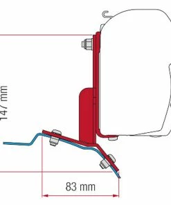 Fiamma Ford Custom Van Bracket Kit For F45s Awning 2.6m