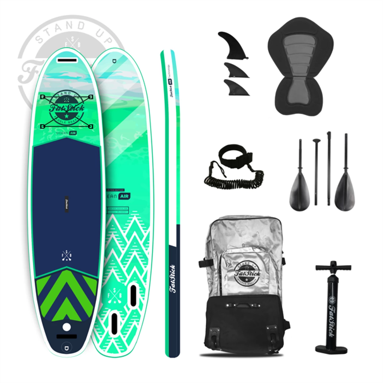 Fatstick Pure Art 10'6 SUP Inflatable Paddle Board Full Kit 4 Fatstick Pure Art 10'6 SUP Inflatable Paddle Board Full Kit - Image 2