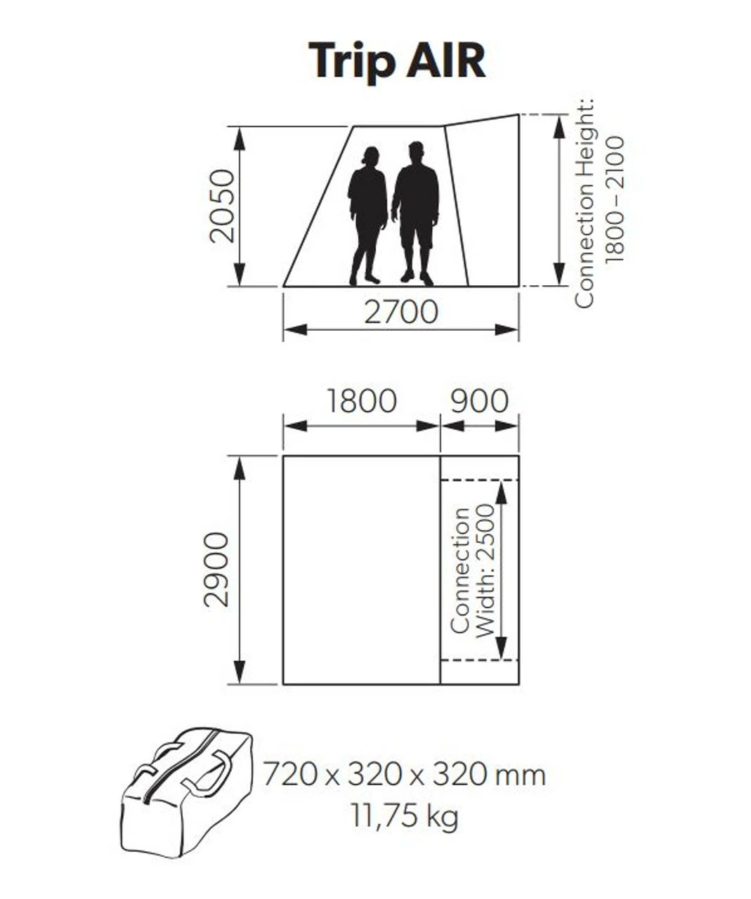 Kampa Trip AIR Drive Away Awning For Campervans & VW 8 Kampa Trip AIR Drive Away Awning For Campervans & VW - Image 6