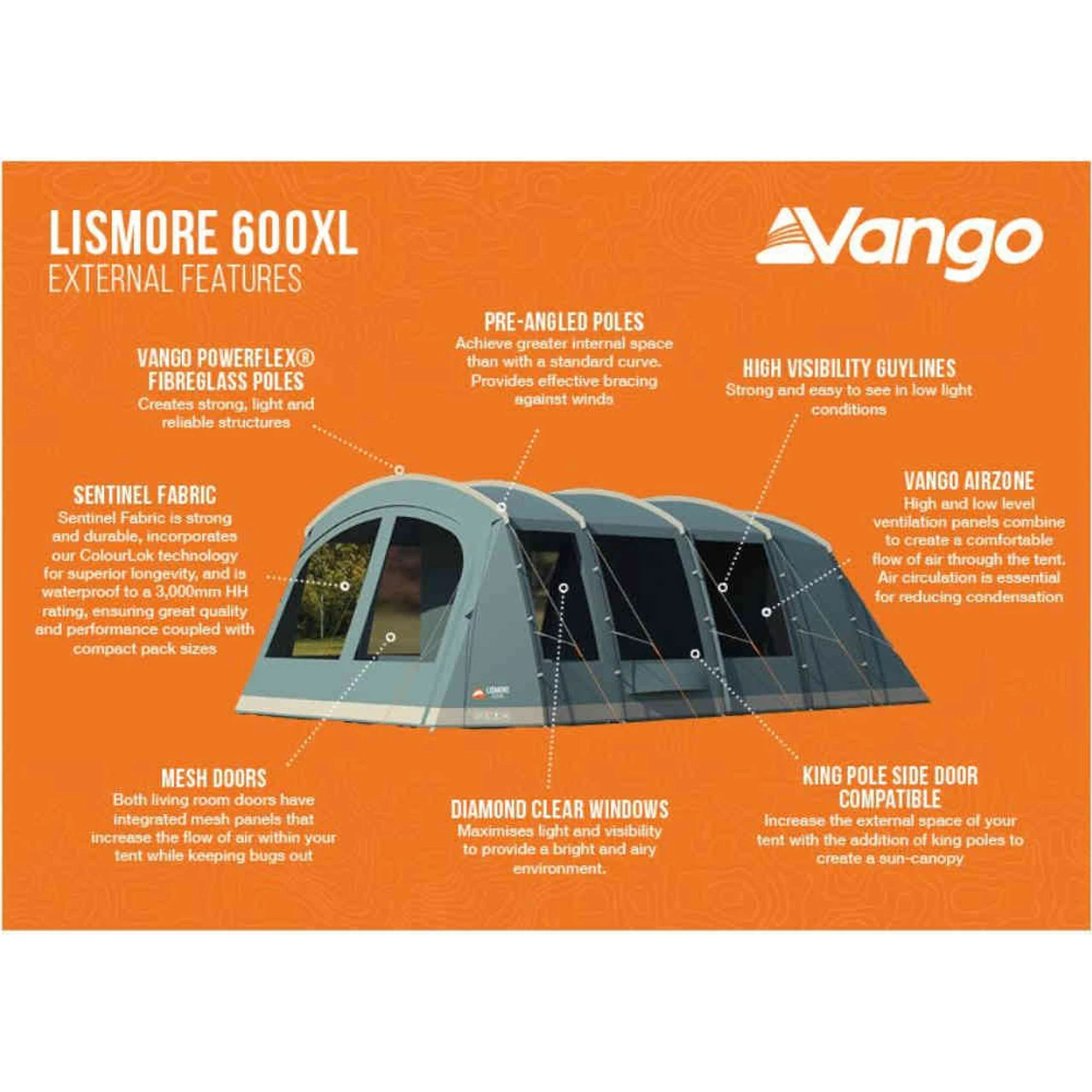Vango Lismore Poled Family Camping Tent Package 16 Vango Lismore Poled Family Camping Tent Package - Image 14