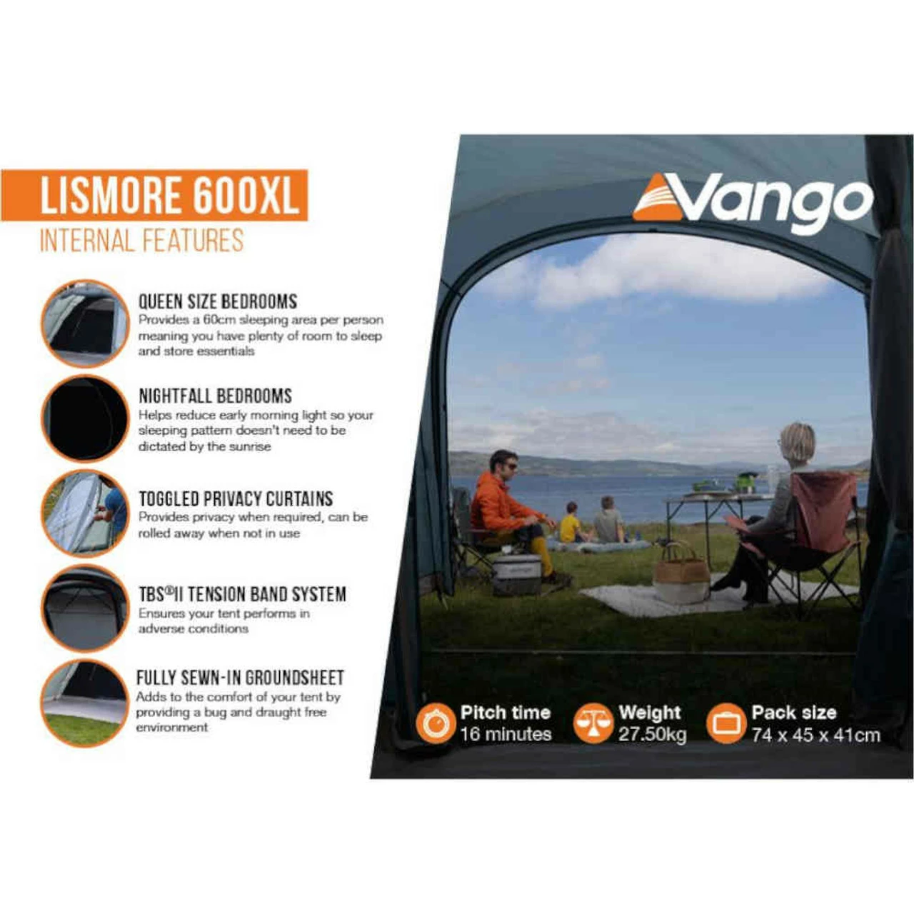 Vango Lismore Poled Family Camping Tent Package 15 Vango Lismore Poled Family Camping Tent Package - Image 13