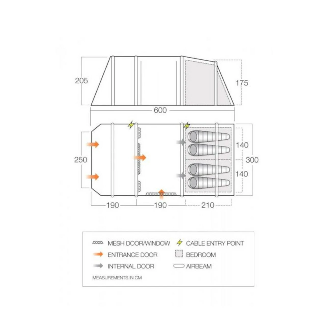 Vango Lismore Air Family Camping Tent Package 13 Vango Lismore Air Family Camping Tent Package - Image 11