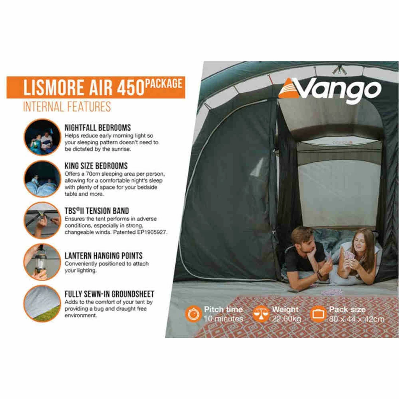 Vango Lismore Air Family Camping Tent Package 15 Vango Lismore Air Family Camping Tent Package - Image 13