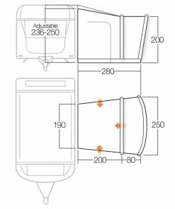 Vango Sonoma II 350cm Air Caravan Motorhome Awning 15 Vango Sonoma II 350cm Air Caravan Motorhome Awning -Camping Shop Store sonoma ii 250 floorplan 42486.1530026866