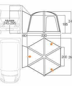 Vango Airhub Hexaway II Campervan Drive Away Awning -Camping Shop Store vango 2018 awnings floorplan airhub hexaway tall 98571.1664443818