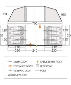 Vango Longleat II 800 XL 8 Person Tent -Camping Shop Store vango 800xl family tent 30615.1584614217